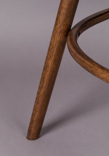 DUTCHBONE Talika spisebordsstol - sort PU og valnddefarvet finér/gummitr