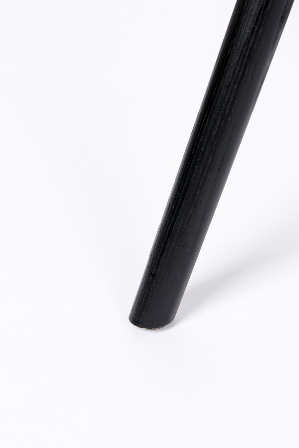 ZUIVER Albert Kuip Soft spisebordsstol - lyserd polyester og sort asketr