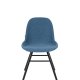 ZUIVER Albert Kuip Soft spisebordsstol - bl polyester og sort asketr