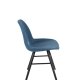 ZUIVER Albert Kuip Soft spisebordsstol - bl polyester og sort asketr