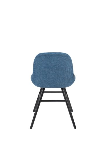 ZUIVER Albert Kuip Soft spisebordsstol - bl polyester og sort asketr