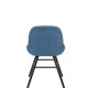 ZUIVER Albert Kuip Soft spisebordsstol - bl polyester og sort asketr