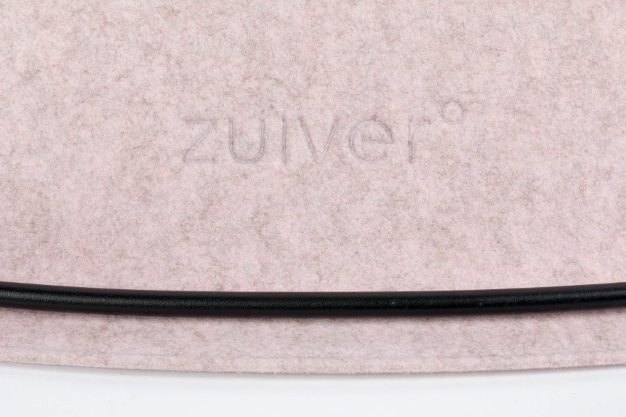 ZUIVER Thirsty spisebordsstol, stabelbar - lyserd polyethylen og sort stl