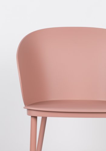 WHITE LABEL LIVING Gigi spisebordsstol - lyserd polypropylen og stl