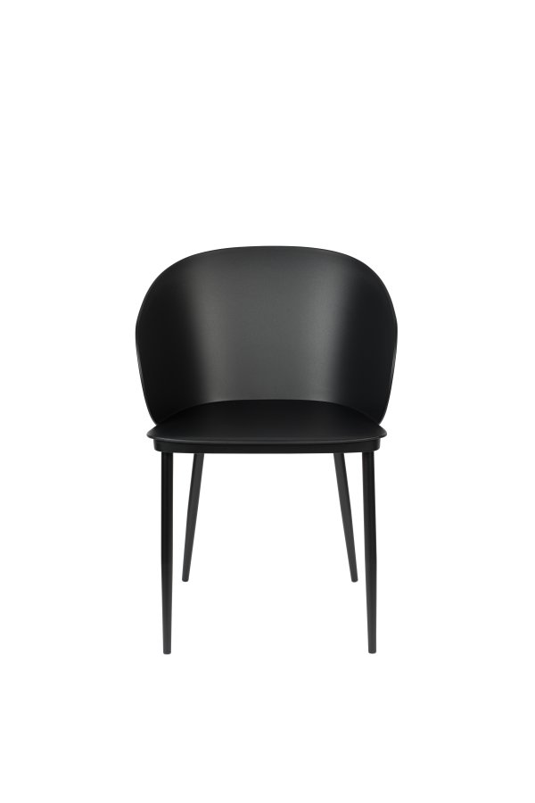 WHITE LABEL LIVING Gigi spisebordsstol - sort polypropylen og stl