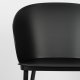 WHITE LABEL LIVING Gigi spisebordsstol - sort polypropylen og stl