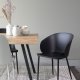 WHITE LABEL LIVING Gigi spisebordsstol - sort polypropylen og stl