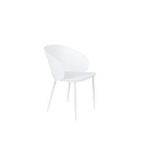 WHITE LABEL LIVING Gigi spisebordsstol - hvid polypropylen og stl