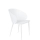 WHITE LABEL LIVING Gigi spisebordsstol - hvid polypropylen og stl