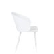 WHITE LABEL LIVING Gigi spisebordsstol - hvid polypropylen og stl