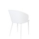 WHITE LABEL LIVING Gigi spisebordsstol - hvid polypropylen og stl