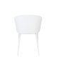 WHITE LABEL LIVING Gigi spisebordsstol - hvid polypropylen og stl