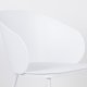 WHITE LABEL LIVING Gigi spisebordsstol - hvid polypropylen og stl