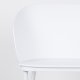 WHITE LABEL LIVING Gigi spisebordsstol - hvid polypropylen og stl
