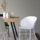 WHITE LABEL LIVING Gigi spisebordsstol - hvid polypropylen og stl