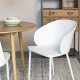 WHITE LABEL LIVING Gigi spisebordsstol - hvid polypropylen og stl