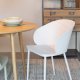 WHITE LABEL LIVING Gigi spisebordsstol - hvid polypropylen og stl