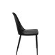 WHITE LABEL LIVING Pip spisebordsstol - sort polypropylen og metal