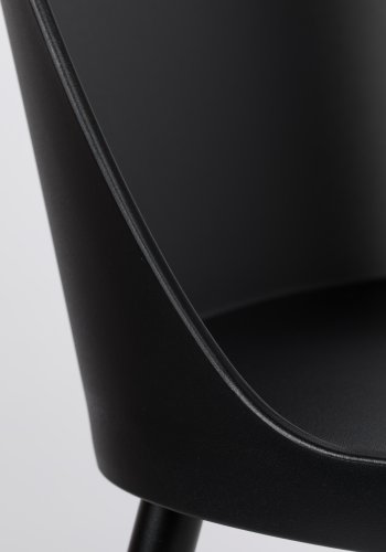 WHITE LABEL LIVING Pip spisebordsstol - sort polypropylen og metal