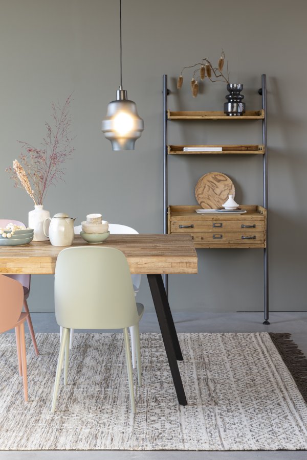 WHITE LABEL LIVING Pip spisebordsstol - mint polypropylen og metal