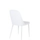 WHITE LABEL LIVING Pip spisebordsstol - hvid polypropylen og metal