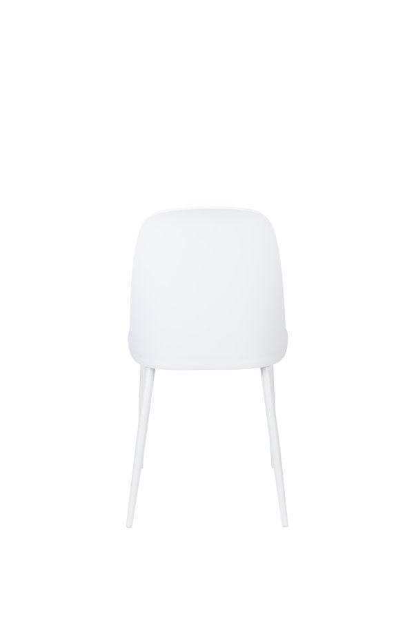 WHITE LABEL LIVING Pip spisebordsstol - hvid polypropylen og metal