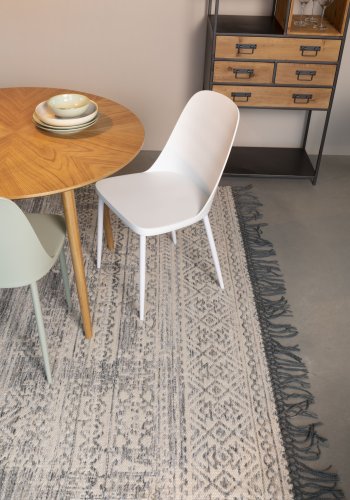 WHITE LABEL LIVING Pip spisebordsstol - hvid polypropylen og metal