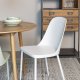 WHITE LABEL LIVING Pip spisebordsstol - hvid polypropylen og metal