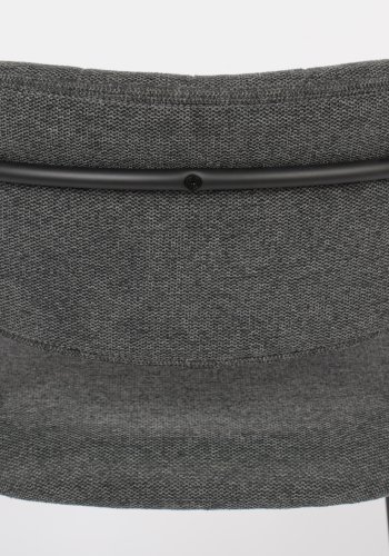 WHITE LABEL LIVING Jolien spisebordsstol - mrkegr polyester/nylon og sort stl