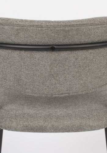 WHITE LABEL LIVING Jolien spisebordsstol - gr polyester/nylon og sort stl