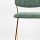 WHITE LABEL LIVING Jolien spisebordsstol - mrkegrn polyester/nylon og guld stl