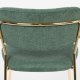 WHITE LABEL LIVING Jolien spisebordsstol - mrkegrn polyester/nylon og guld stl