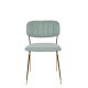 WHITE LABEL LIVING Jolien spisebordsstol - lysegrn polyester/nylon og guld stl