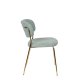 WHITE LABEL LIVING Jolien spisebordsstol - lysegrn polyester/nylon og guld stl