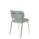 WHITE LABEL LIVING Jolien spisebordsstol - lysegrn polyester/nylon og guld stl