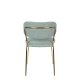 WHITE LABEL LIVING Jolien spisebordsstol - lysegrn polyester/nylon og guld stl