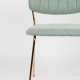 WHITE LABEL LIVING Jolien spisebordsstol - lysegrn polyester/nylon og guld stl