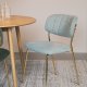 WHITE LABEL LIVING Jolien spisebordsstol - lysegrn polyester/nylon og guld stl