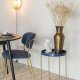 WHITE LABEL LIVING Jolien spisebordsstol - mrkebl polyester/nylon og guld stl