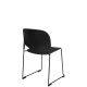 WHITE LABEL LIVING Stacks spisebordsstol, stabelbar - sort polypropylen og stl