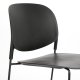 WHITE LABEL LIVING Stacks spisebordsstol, stabelbar - sort polypropylen og stl