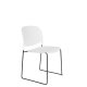 WHITE LABEL LIVING Stacks spisebordsstol, stabelbar - hvid polypropylen og stl