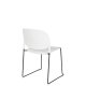 WHITE LABEL LIVING Stacks spisebordsstol, stabelbar - hvid polypropylen og stl