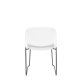 WHITE LABEL LIVING Stacks spisebordsstol, stabelbar - hvid polypropylen og stl