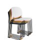 WHITE LABEL LIVING Stacks spisebordsstol, stabelbar - hvid polypropylen og stl