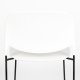 WHITE LABEL LIVING Stacks spisebordsstol, stabelbar - hvid polypropylen og stl