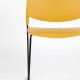 WHITE LABEL LIVING Stacks spisebordsstol, stabelbar - okkergul polypropylen og stl