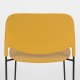 WHITE LABEL LIVING Stacks spisebordsstol, stabelbar - okkergul polypropylen og stl