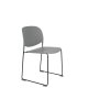 WHITE LABEL LIVING Stacks spisebordsstol, stabelbar - gr polypropylen og stl