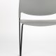 WHITE LABEL LIVING Stacks spisebordsstol, stabelbar - gr polypropylen og stl